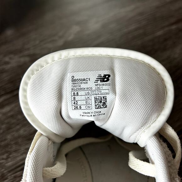 Aimé Leon Dore x New Balance 550 Vintage Grey‎ Suede Sneakers 8.5 Retro Low EUC - Picture 6 of 16